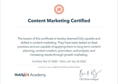 Certyfikat Content Marketing