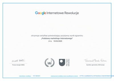 Certyfikat Google Digital Marketing