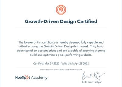 Certyfikat Growth-Driven Web Design